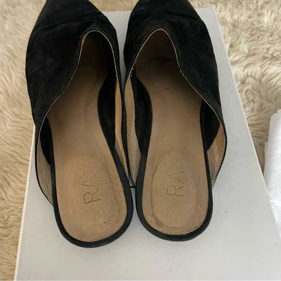 RAYE Jagger Black Suede Mule Flats - Picture 3 of 5